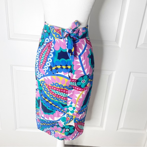 J. Crew Tie-back tulip skirt in Ratti® kaleidoscope floral (00) - Picture 5 of 10